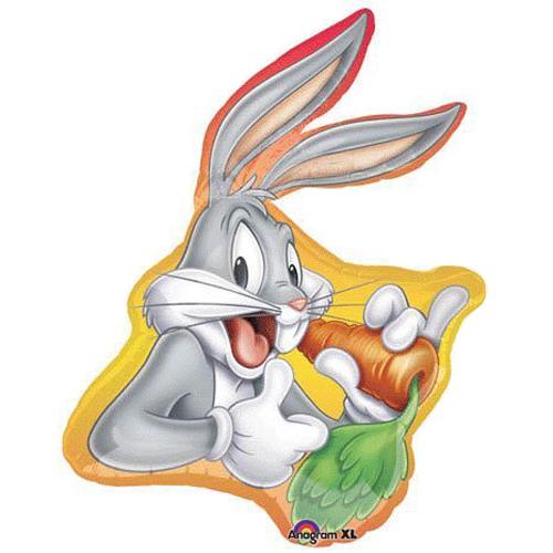 Bugs Bunny Holding Carrot Supershape Balloon 34in Balloons & Streamers - Party Centre