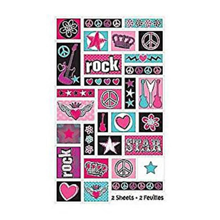 Rocker Girl Sticker Sheets 2pcs Favours - Party Centre
