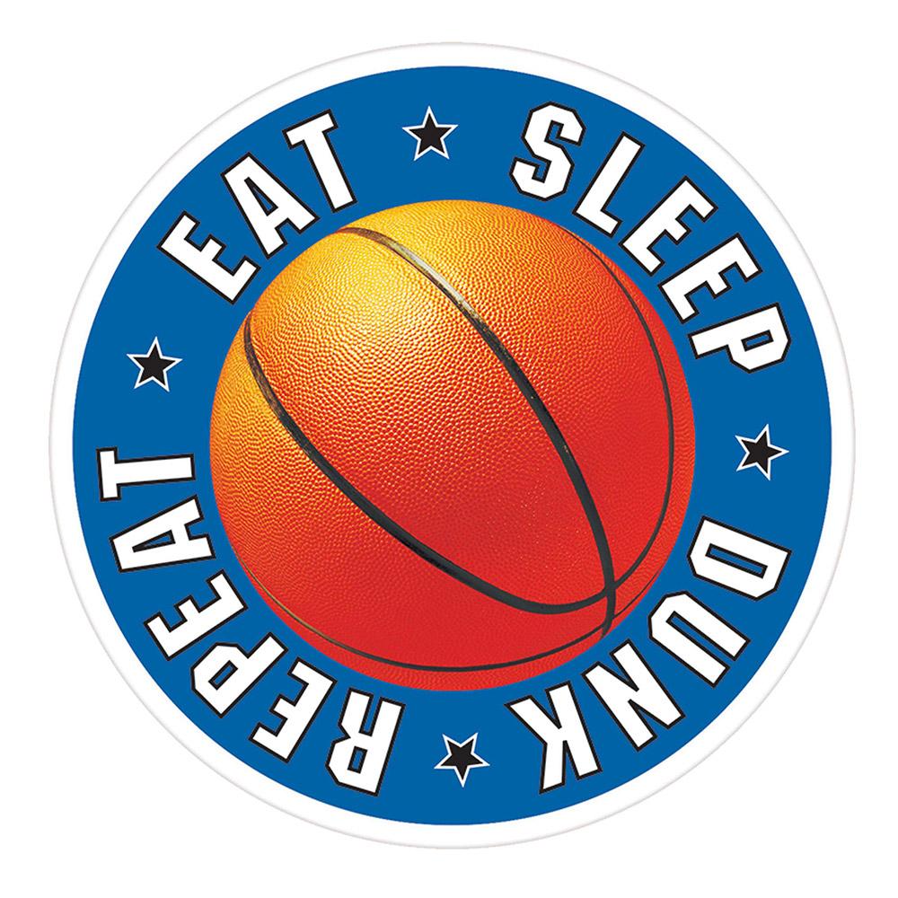 Basketball Decal Sticker 5.25in x 5.75in Favours - Party Centre