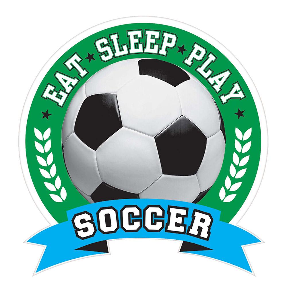 Soccer Decal Sticker 5.25in x 5.75in Favours - Party Centre