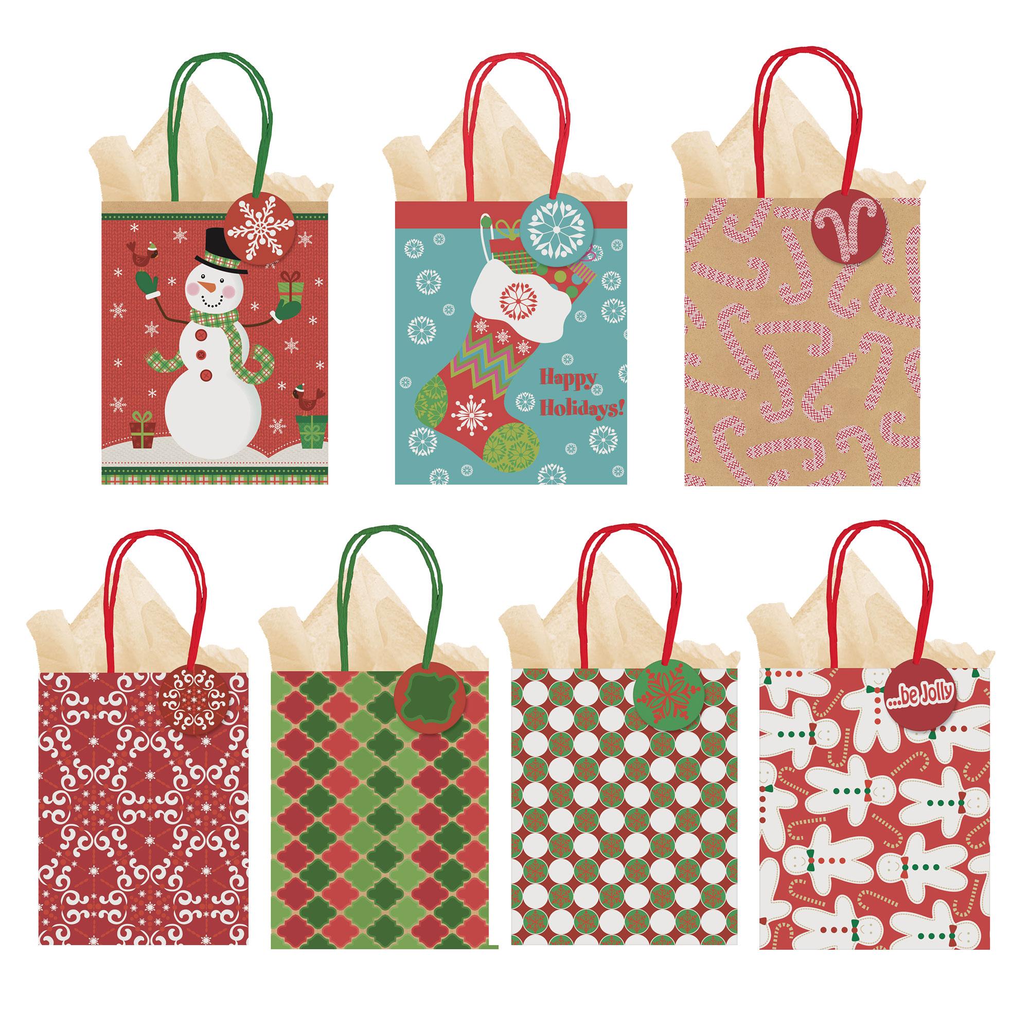 Small Kraft Vertical Bags 5.25in H, 7pcs Party Favors - Party Centre