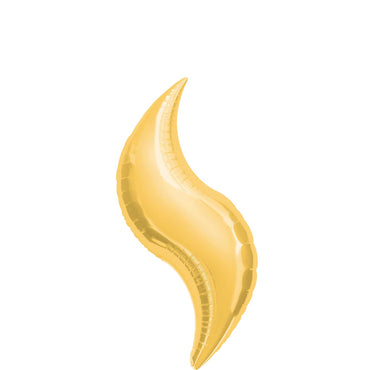Gold Curve Foil Balloon 28in Balloons & Streamers - Party Centre