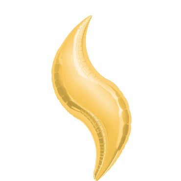 Gold Curve Super Shape Balloon 36in Balloons & Streamers - Party Centre