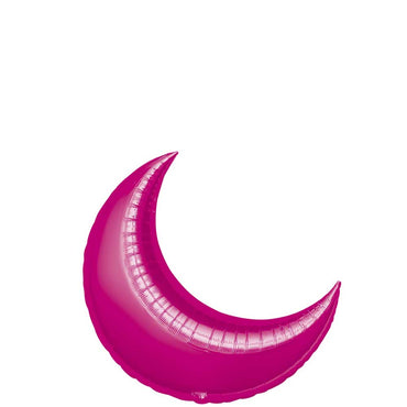 Fuchsia Crescent Mini Shape Balloon 17in Balloons & Streamers - Party Centre