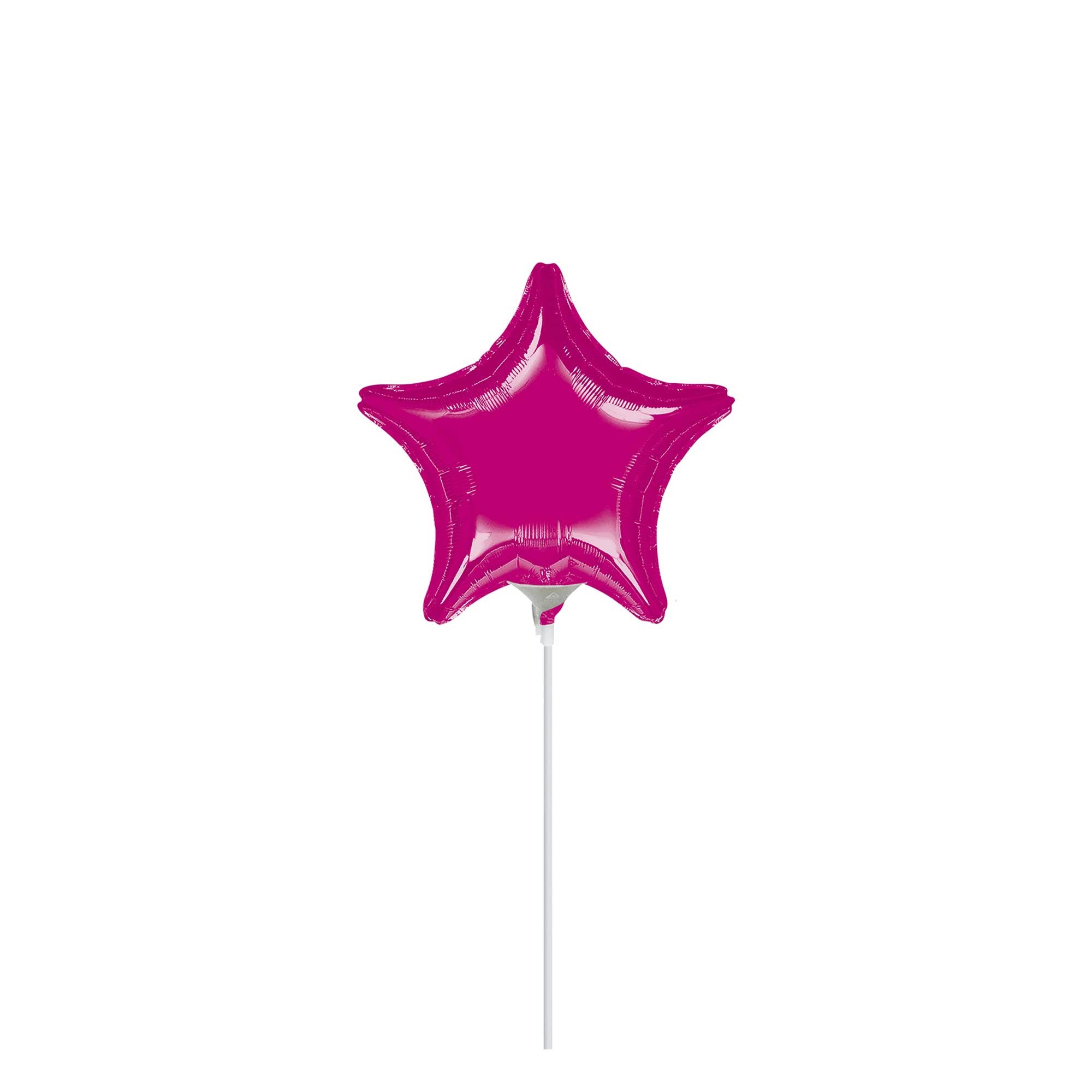 Metallic Fuchsia Star Foil Balloon 4in Balloons & Streamers - Party Centre