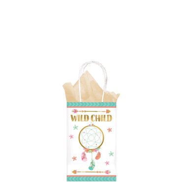 Boho Birthday Girl Kraft Paper Bags 8pcs Party Favors - Party Centre