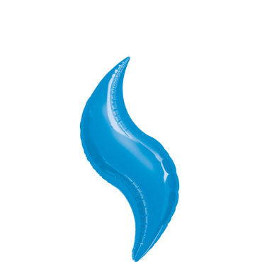 Blue Curve Foil Balloon 28in Balloons & Streamers - Party Centre
