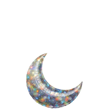 Holographic Fireworks Crescent Mini Shape Balloon 10in Balloons & Streamers - Party Centre