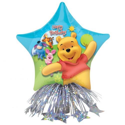 Pooh Birthday Star Balloon Centerpiece Balloons & Streamers - Party Centre