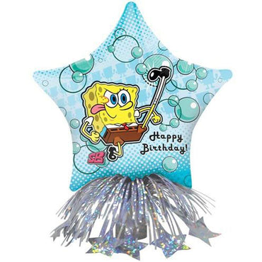 SpongeBob Birthday Star Balloon Centerpiece Balloons & Streamers - Party Centre