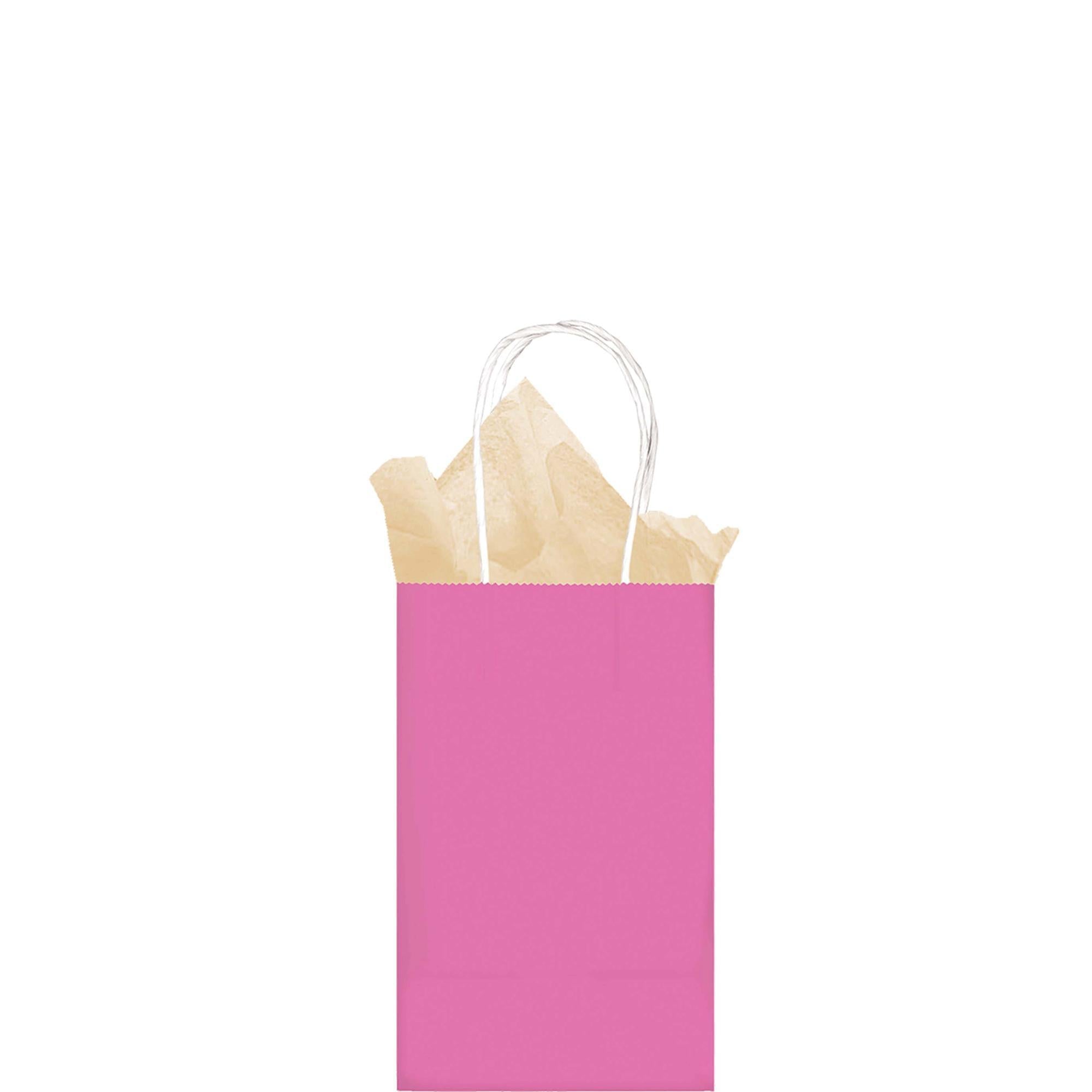 Bright Pink Small Cub Kraft Bag Party Favors - Party Centre