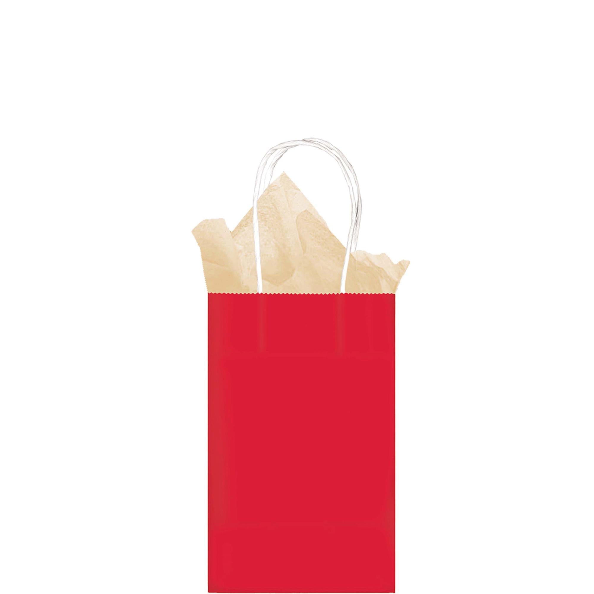 Apple Red Small Paper Kraft Gift Bag Party Favors - Party Centre