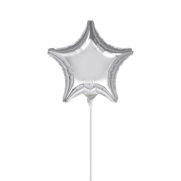 Metallic Silver Star Foil Balloon 9in Balloons & Streamers - Party Centre