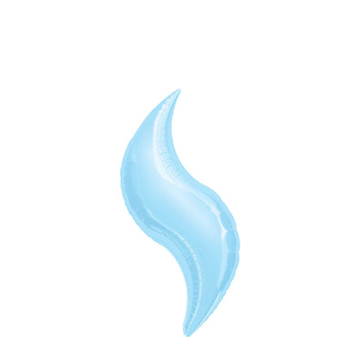 Pastel Blue Curve Mini Shape Balloon 28in Balloons & Streamers - Party Centre