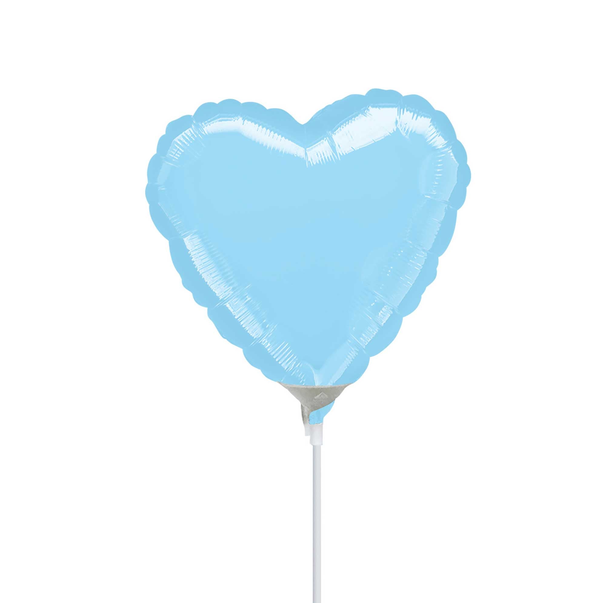 Pastel Blue Heart Mini Shape Balloon 9in Balloons & Streamers - Party Centre