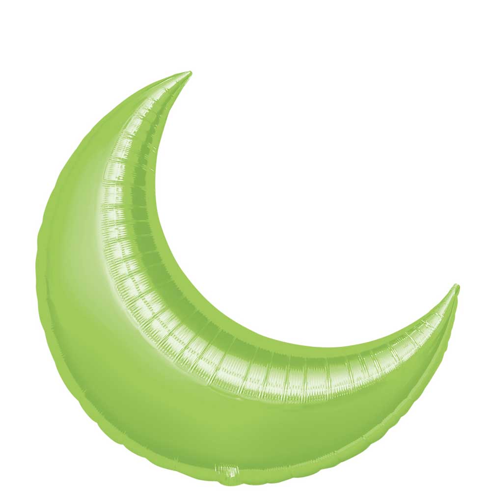 Lime Crescent Super Shape Balloon  26in Balloons & Streamers - Party Centre