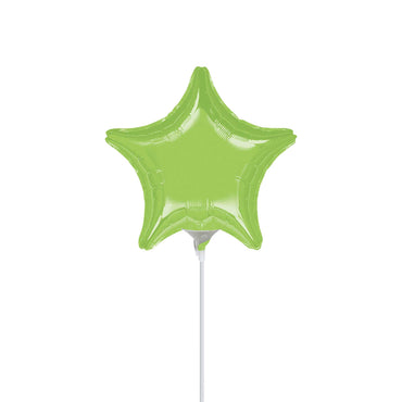 Lime Green Star Foil Balloon 9in Balloons & Streamers - Party Centre