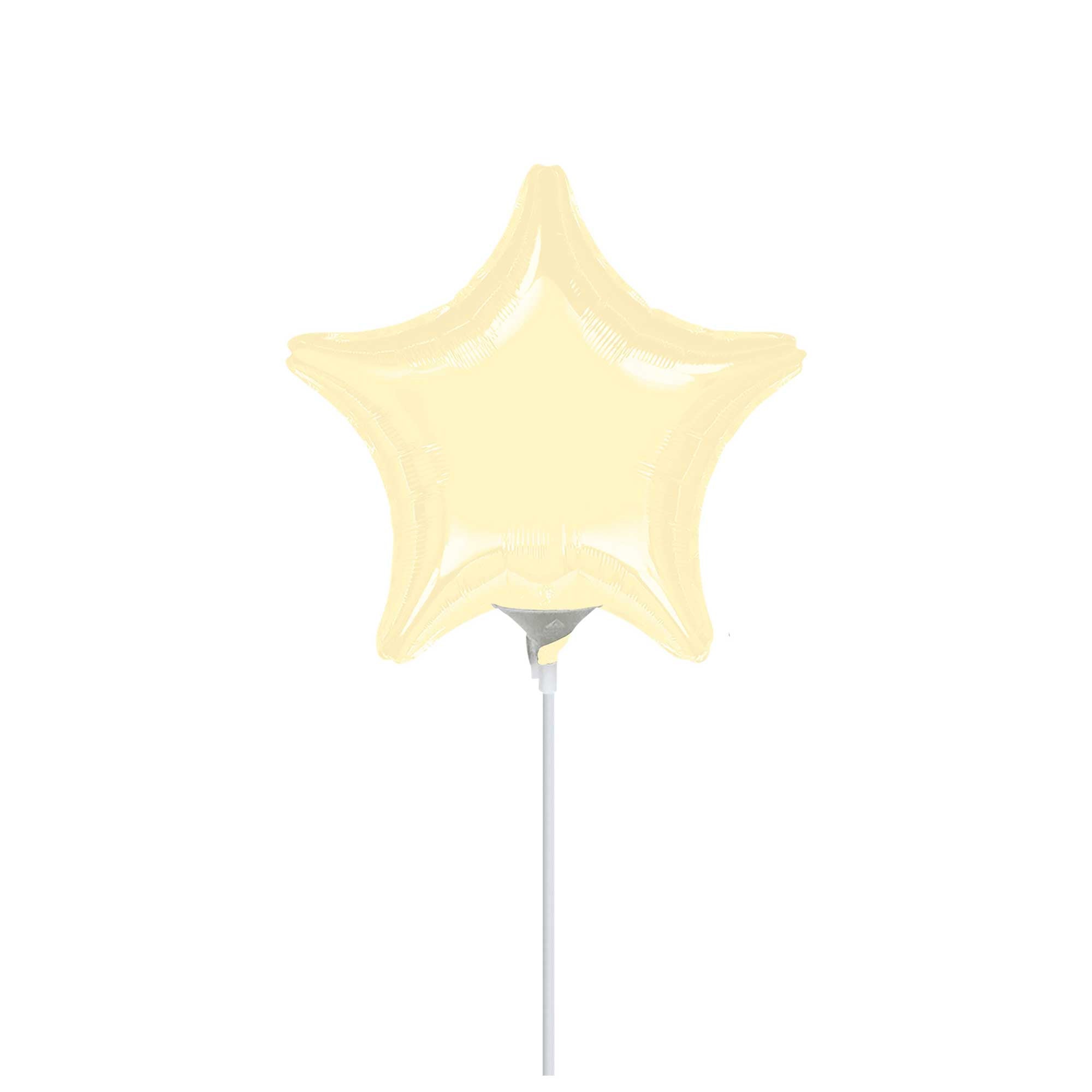 Metallic Ivory Star Foil Balloon 9in Balloons & Streamers - Party Centre