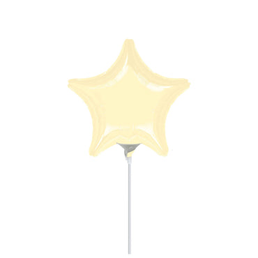 Metallic Ivory Star Foil Balloon 9in Balloons & Streamers - Party Centre