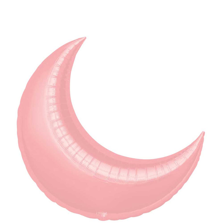 Pastel Pink Crescent Super Shape Balloon  26in Balloons & Streamers - Party Centre