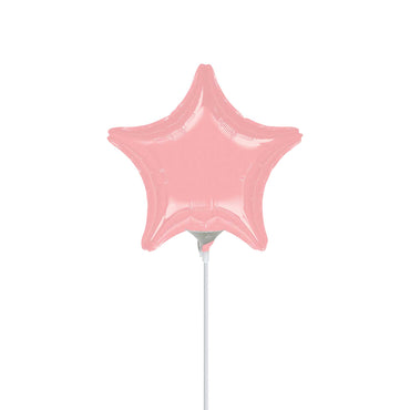 Pastel Pink Star Mini Shape Balloon 9in Balloons & Streamers - Party Centre