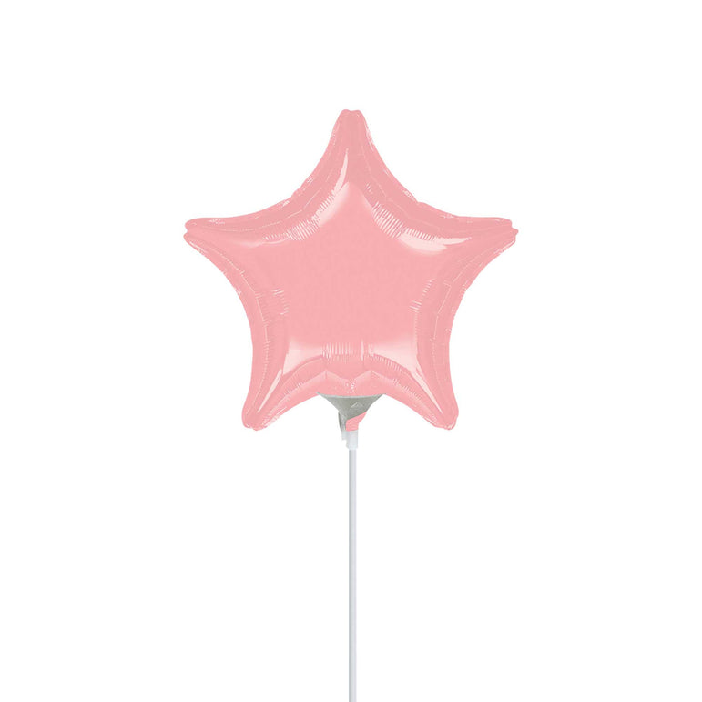 Pastel Pink Star Mini Shape Balloon 9in Balloons & Streamers - Party Centre