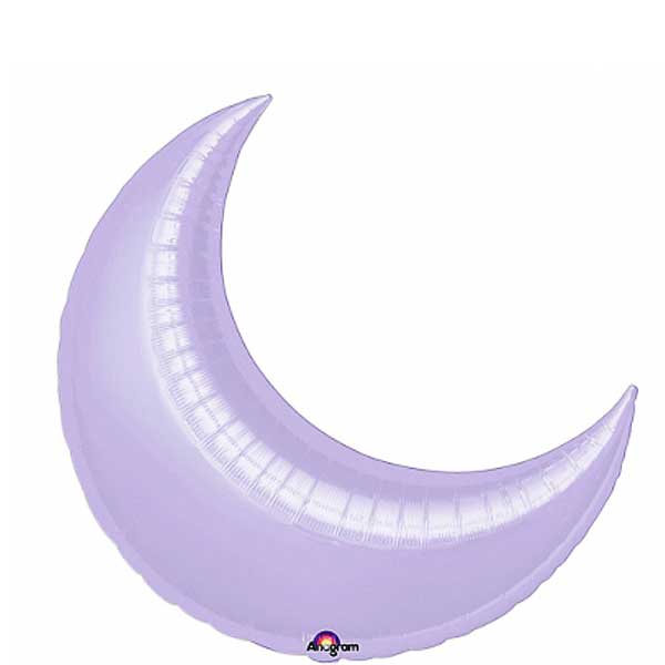 Lilac Crescent Super Shape Balloon  26in Balloons & Streamers - Party Centre