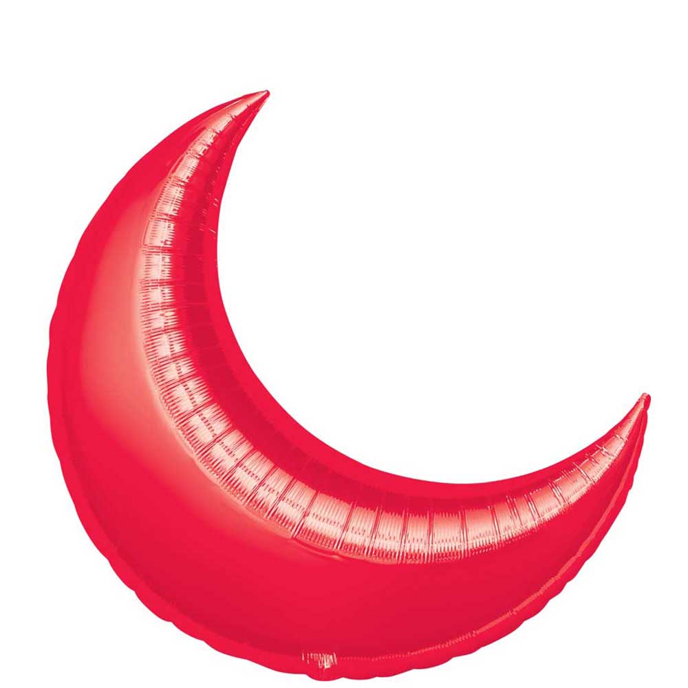 Red Crescent Super Shape Balloon 26in Balloons & Streamers - Party Centre