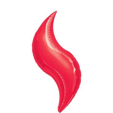 Red Curve Super Shape Balloon 36in Balloons & Streamers - Party Centre