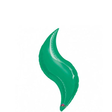 Green Curve Foil Balloon 28in Balloons & Streamers - Party Centre
