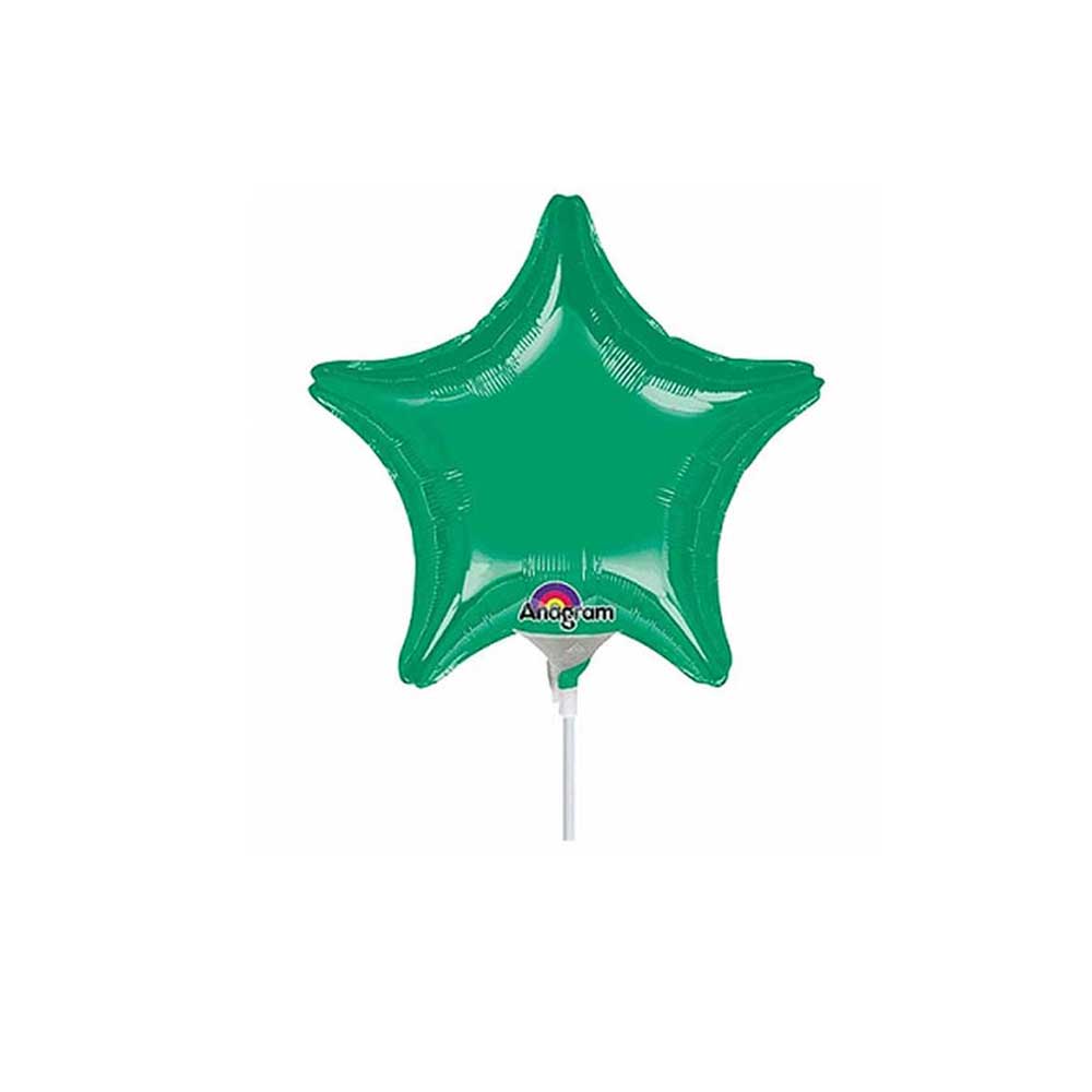 Metallic Green Star Foil Balloon 9in Balloons & Streamers - Party Centre