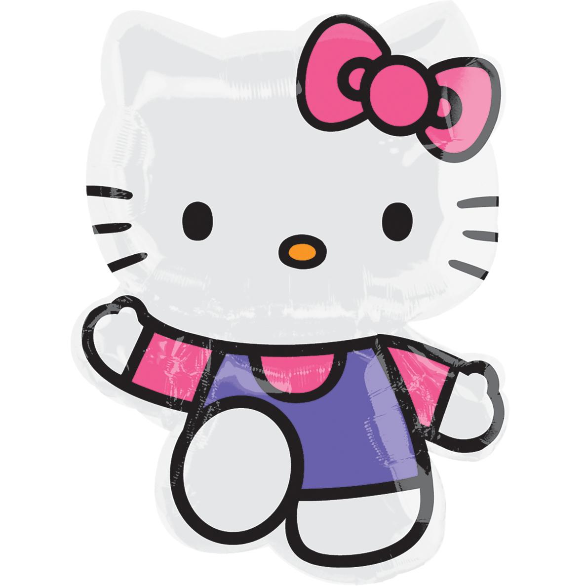 Hello Kitty Pink & Purple Foil Balloon 22 x 30in Balloons & Streamers - Party Centre