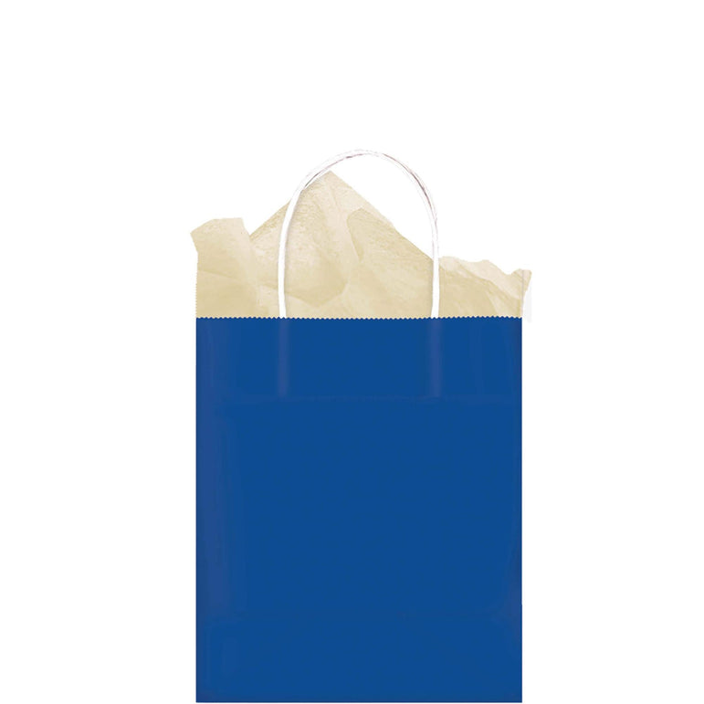Bright Royal Blue Medium Kraft Bag Party Favors - Party Centre