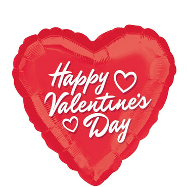 Valentines Day White Hearts Balloon 18in Balloons & Streamers - Party Centre