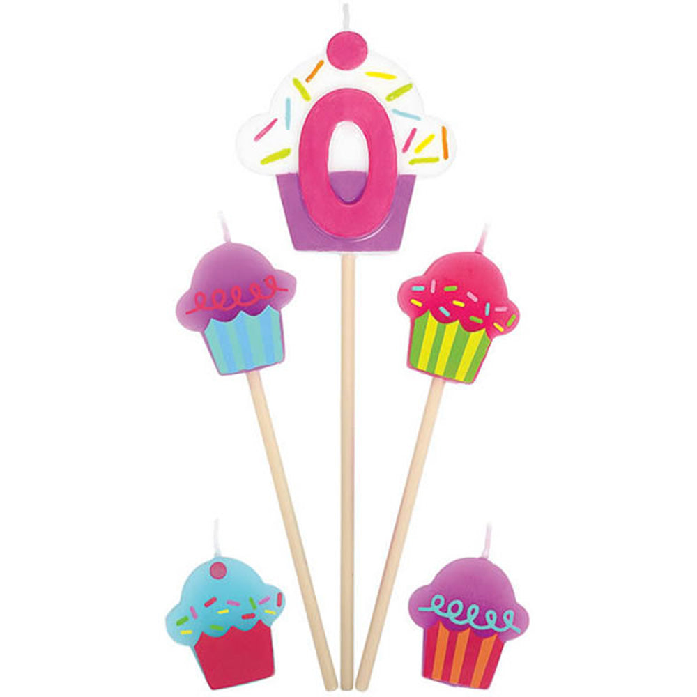 #0 Cupcake Birthday Pick Candle Party Accessories - Party Centre