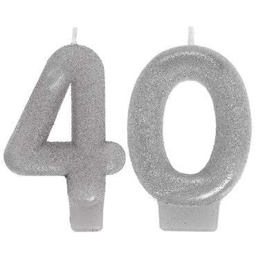 Sparkling Celebration 40 Birthday Candles 3in