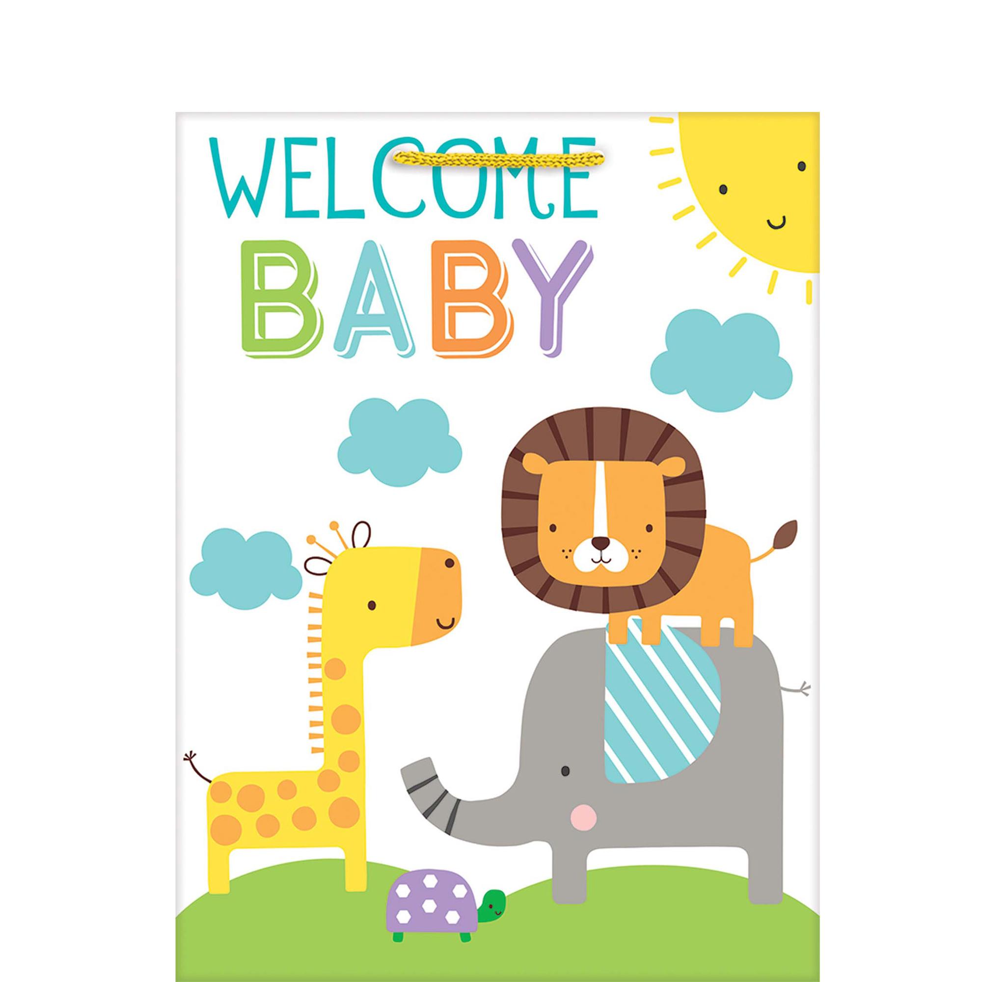 Jungle Animals Baby Shower Extra Large Gift Bag Party Favors - Party Centre