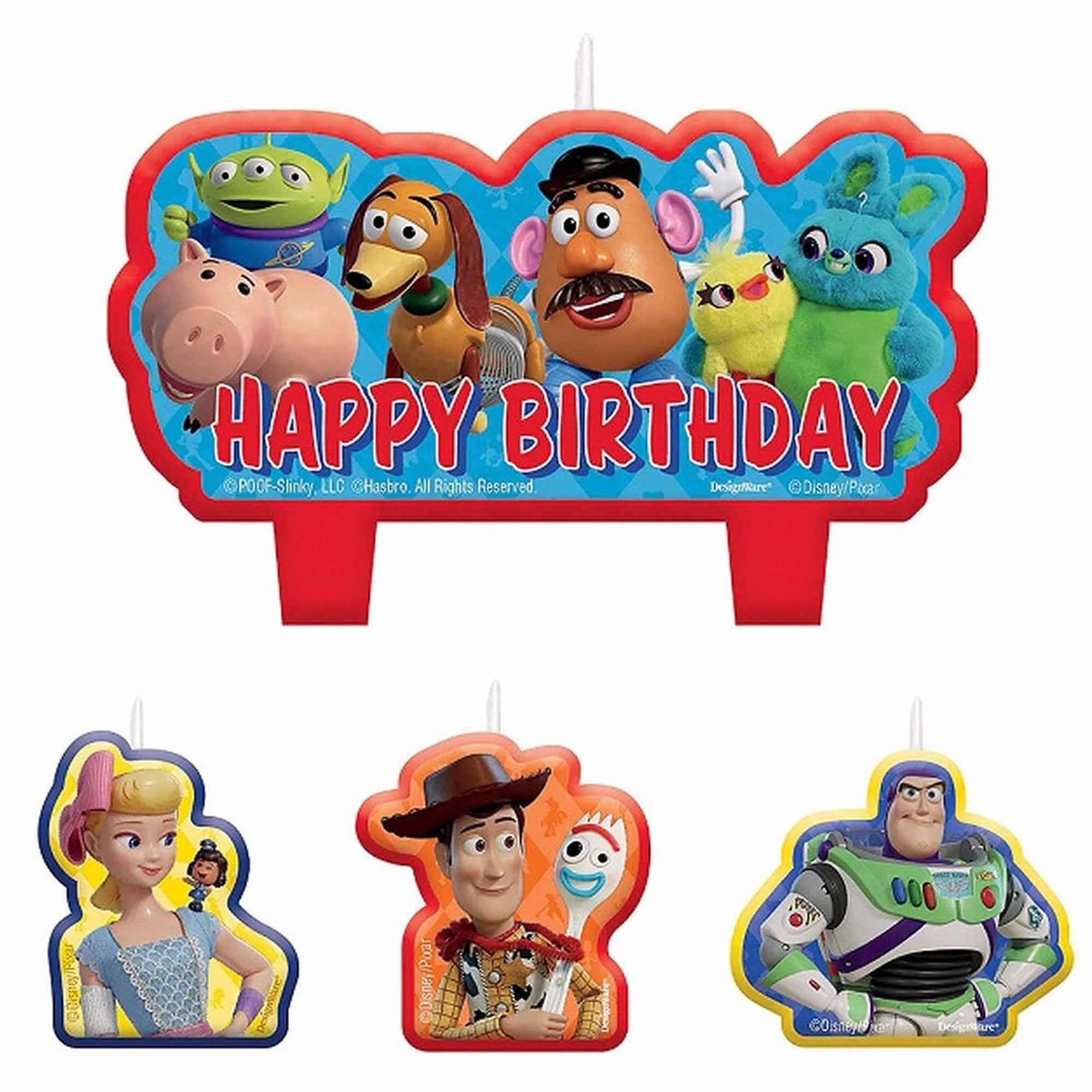 Toy Story 4 Birthday Candle Set 4pcs Party Accessories - Party Centre
