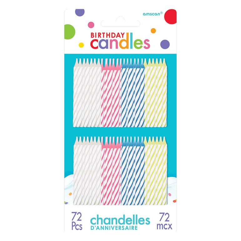 Spiral Candles Value Pack 2 1/2in, 72pcs