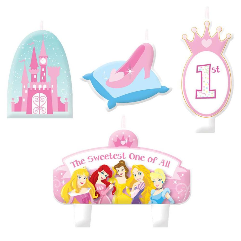 Disney Princess 1st Birthday Candle Set Party Accessories - Party Centre