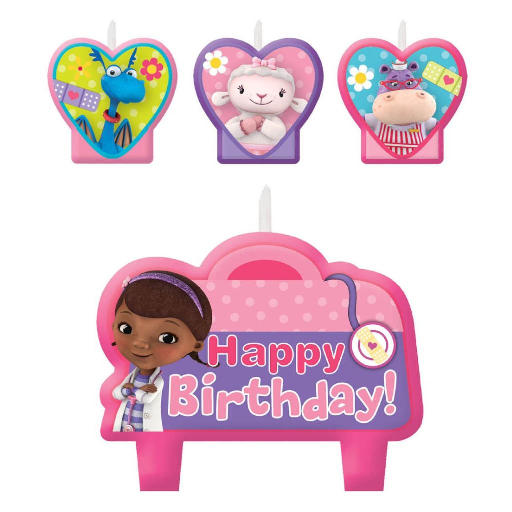 Doc Mcstuffin Birthday Candle Set Party Accessories - Party Centre