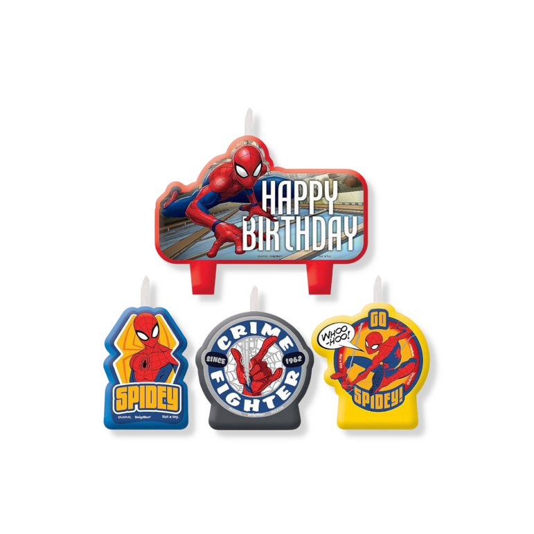 Spiderman Birthday Candle Set