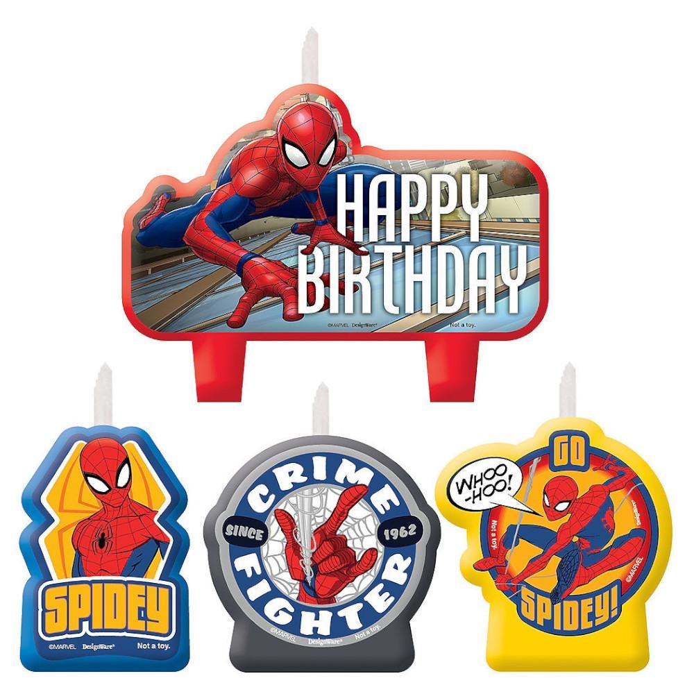 Spiderman Birthday Candle Set Party Accessories - Party Centre