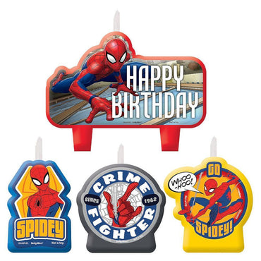 Spiderman Birthday Candle Set Party Accessories - Party Centre