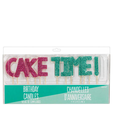 Young and Fab Cake Time Wood Pick Candles 9pcs Party Accessories - Party Centre