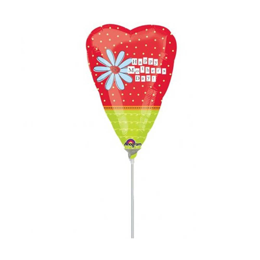 Mothers Day Heart Mini Shape Balloons & Streamers - Party Centre