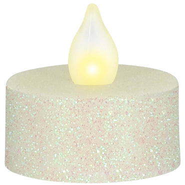 Iridescent Glitter LED Tea Lights 10pcs Party Accessories - Party Centre