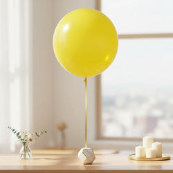 Yellow Sunshine Standard Latex Balloons 24in, 4pcs Balloons & Streamers - Party Centre