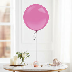 Hot Pink Fashion Latex Balloons 24in, 4pcs Balloons & Streamers - Party Centre