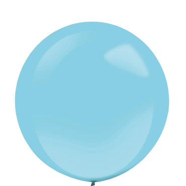 Caribbean Blue Fashion Latex Balloons 24in, 4pcs Balloons & Streamers - Party Centre